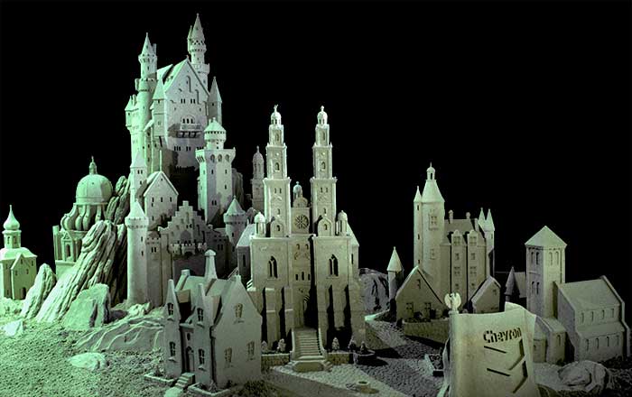 European Architecture Sand Sculpture